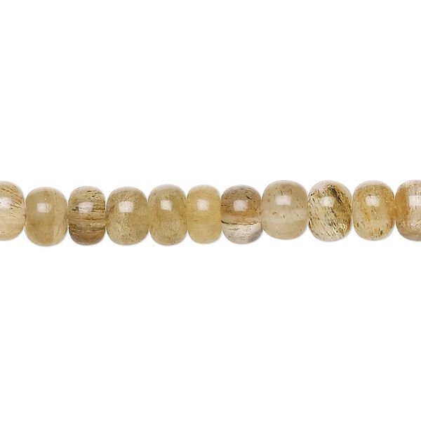 Yellow iron quartz 1pkg1, hand-cut rondelle bead natural 13 inch 5x3mm-6x5mm image number 0
