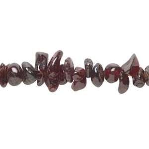 Garnet 1pkg1, chip bead natural 15.5-16 inch medium to large