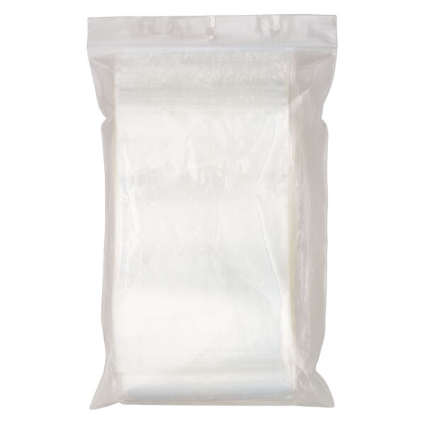 Bag, Tite-Lip&trade; 1pkg100, plastic, clear anti-tarnish, 4x6-inch top zip. image number 0