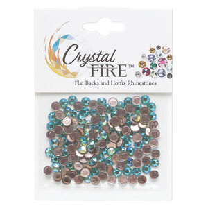 Flat back 1pkg144 peridot shimmer, Crystal FIRE&reg;, 3.80-4.00mm hotfix round SS16