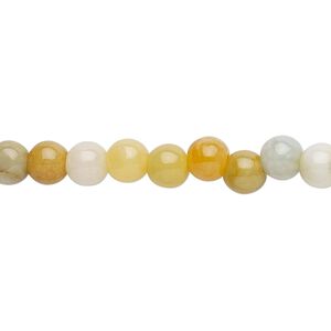 Jadeite 1pkg1, round bead 15.5-16 inch 6mm
