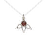Garnet / sterling silver 1pkg1, antiqued drop natural 14.5x12.5mm image number 0