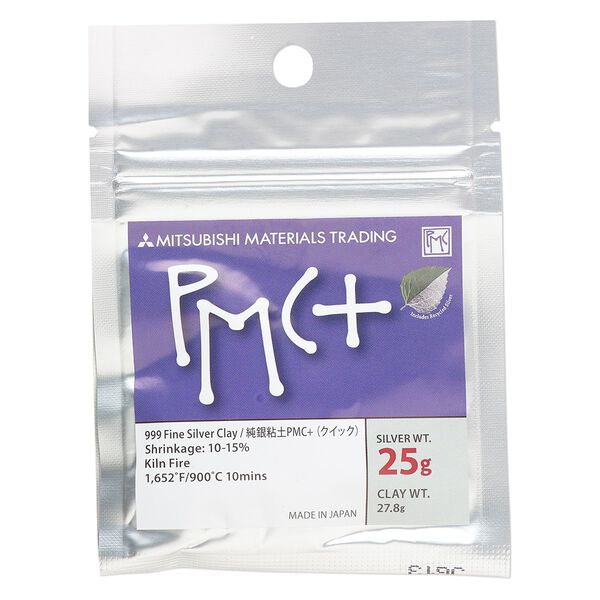 PMC+™ Precious Metal Clay, fine silver. Sold per 25-gram pkg. image number 0
