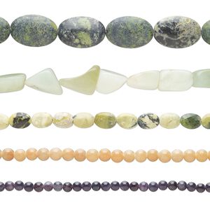 Multi-gemstone 1pkg5, mixed shape bead 15.5-16 inch mix 6-31mm