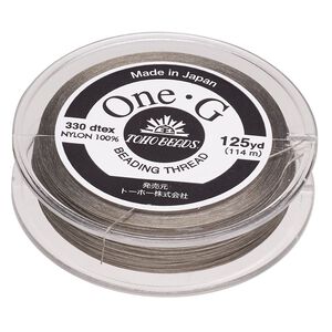 Thread, One-G™, nylon, pkg/125 yards, light khaki, size 0.