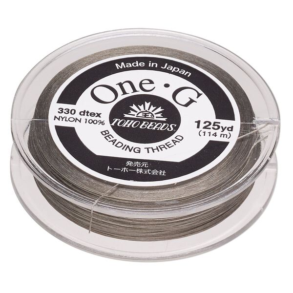 Thread, One-G™, nylon, pkg/125 yards, light khaki, size 0. image number 0