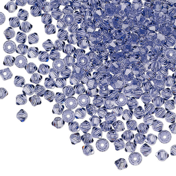 Bead 1440pk tanzanite, Preciosa Czech crystal 3mm bicone image number 0