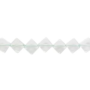 Green quartz 1pkg1, hand-cut flat diamond bead 10 inch 7x7mm-9x9mm
