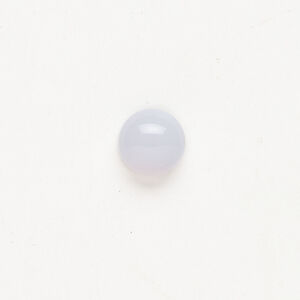 Blue chalcedony 1pkg1, hand-cut round cab natural 10mm