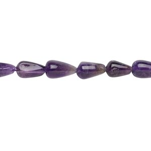 Amethyst 1pkg1, hand-cut teardrop bead 13 inch 8x4mm-12x6mm