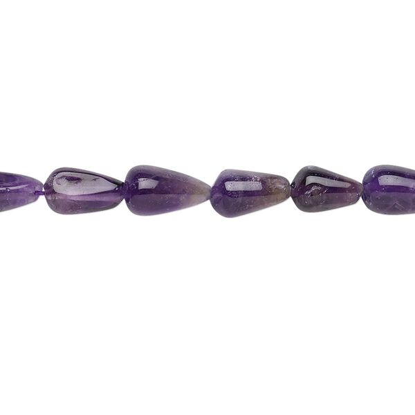 Amethyst 1pkg1, hand-cut teardrop bead 13 inch 8x4mm-12x6mm image number 0