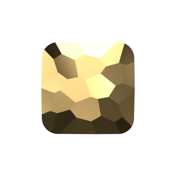 Bead 1pkg288 crystal aurum, Swarovski®, 6mm puffed square 5035 image number 0