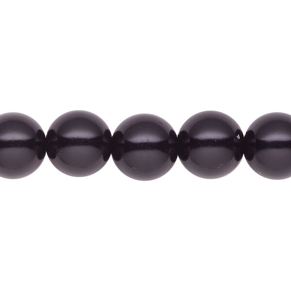 Pearl 1pk black, Celestial Crystal&reg; 10mm round 15.5-16 inch image number 0