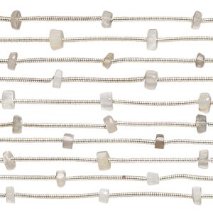 Multi-moonstone 1pkg10, hand-cut faceted heishi bead natural 7 inch 3x1mm-6x4mm