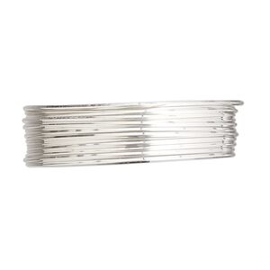 Wire, sterling silver, full-hard, square, 21 gauge. Sold per pkg of 5 feet.