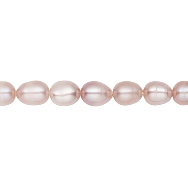 Pearl, cultured freshwater, mauve, 5-7mm rice, D grade, Mohs hardness 2-1/2 to 4. Sold per 16-inch strand. image number 0