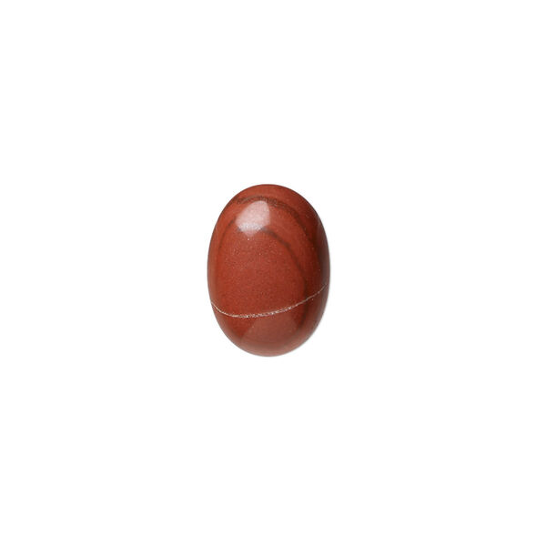 Cabochon, red jasper (natural), 14x10mm calibrated oval, B grade, Mohs hardness 6-1/2 to 7. Sold per pkg of 6. image number 0