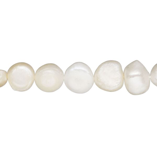 Pearl, cultured freshwater (bleached), multicolor, 7-9mm flat-sided potato, D grade. Sold per 16-inch strand. image number 0