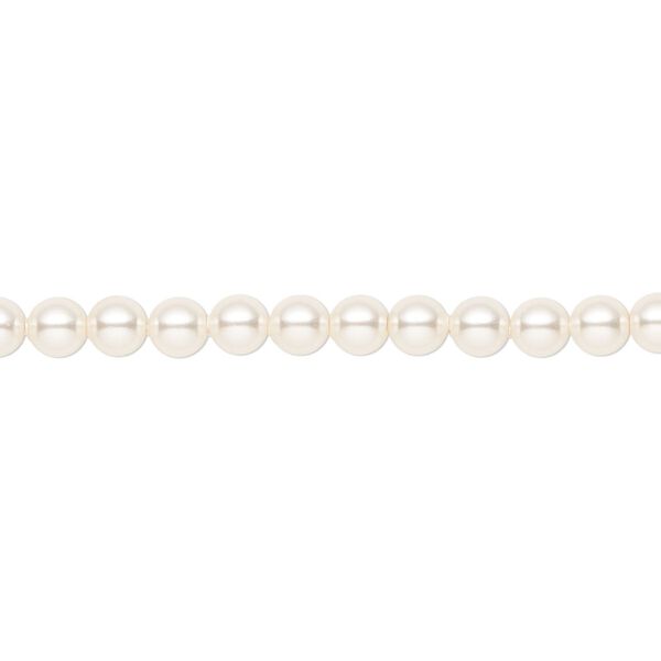Pearl 100pk light creamrose, Crystal Passions® 4mm round 5810 image number 0