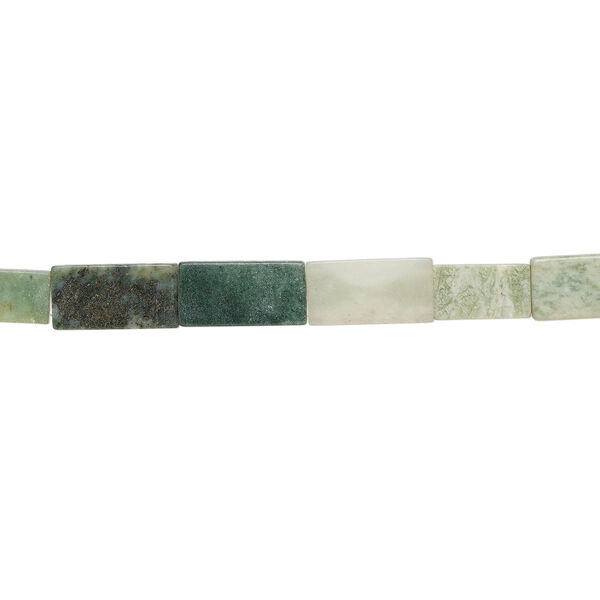 Peace "jade" / new "jade" / olive new "jade" 1pkg1, double-drilled flat rectangle bead, 14 inch 27x17mm-41x22mm image number 1