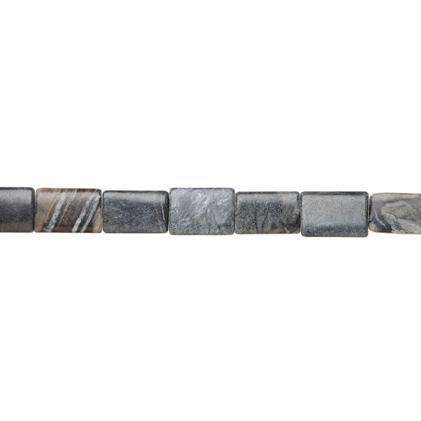 Picasso marble 1pkg1, flat rectangle bead natural, 15 inch 28x19mm-29x22mm image number 1