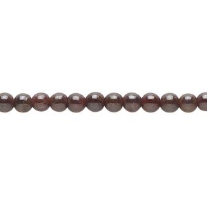 Garnet 1pkg1, round bead 15 inch 4-5mm