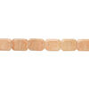 Peach marble 1pkg1, emerald-cut flat rectangle bead natural, 15 inch 36x26mm-37x28mm image number 1