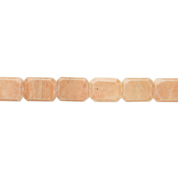 Peach marble 1pkg1, emerald-cut flat rectangle bead natural, 15 inch 36x26mm-37x28mm image number 1