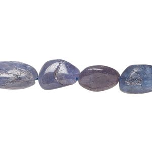Tanzanite 1pkg1, hand-cut nugget bead 15 inch small