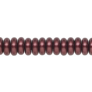 Pearl 1pk bordeaux, Celestial Crystal® 8x3mm rondelle 15.5-16 inch