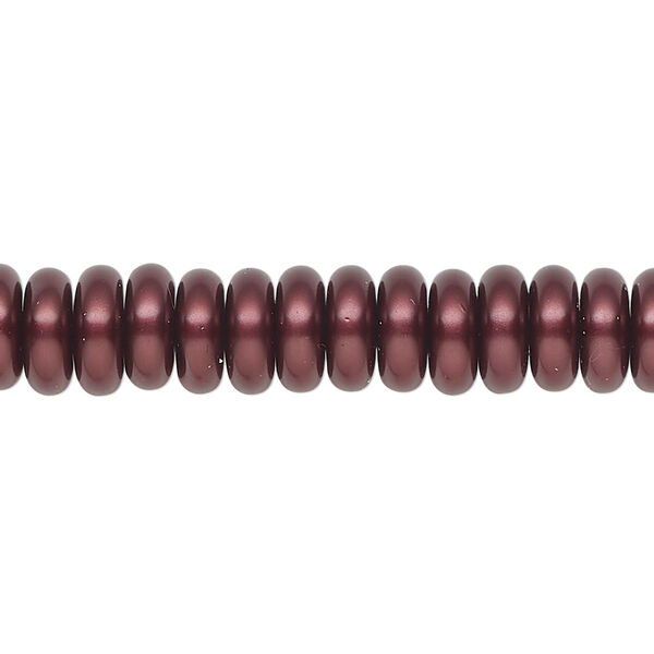 Pearl 1pk bordeaux, Celestial Crystal® 8x3mm rondelle 15.5-16 inch image number 0