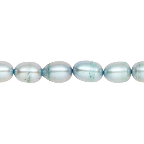 Freshwater pearl 1pkg1, rice bead 15.5-16 inch 7mm cultured image number 0