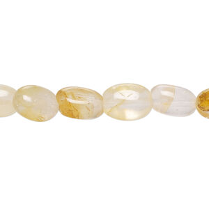 Citrine 1pkg1, nugget bead, 15 inch mini to small