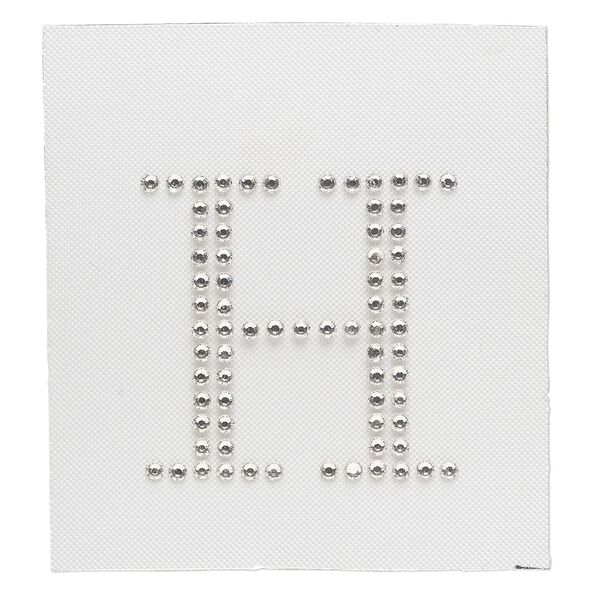 Iron-on transfer 1pk crystal clear, Preciosa Czech crystal 34x33.5mm "H" image number 0