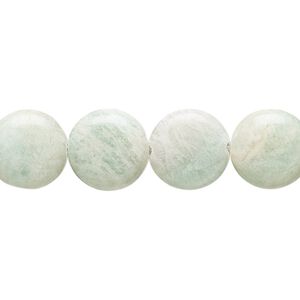 Mint green amazonite 1pkg1, flat round bead natural 15.5-16 inch 12mm