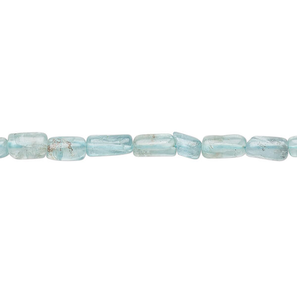 Bead, apatite (natural), 6x3mm-9x4mm hand-cut round tube, C- grade, Mohs hardness 5. Sold per 13-inch strand. image number 0