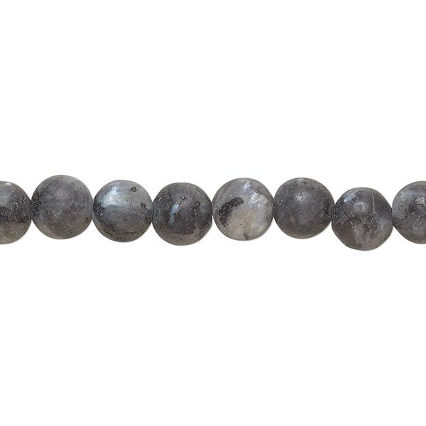 Blue labradorite 1pkg1, matte round bead natural 8 inch 6mm image number 0