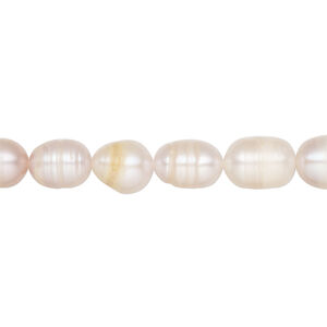 Freshwater pearl 1pkg1, rice natural, 15 inch light mauve 6-7mm cultured