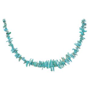 Turquoise 1pkg1, hand-cut top-drilled Hawaiian chip bead 8 inch medium to large