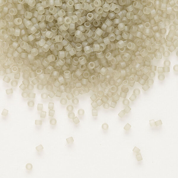Seed bead, Delica®, glass, pkg/50g, #11 round, translucent matte glazed luster oyster (DB-0383). image number 0