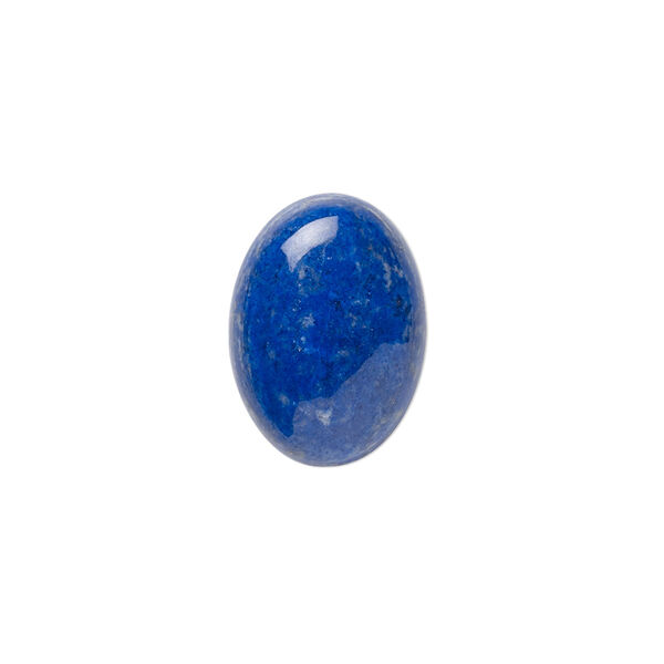 Cabochon, lapis lazuli (natural), 18x13mm calibrated oval, A- grade, Mohs hardness 5 to 6. Sold per pkg of 2. image number 0