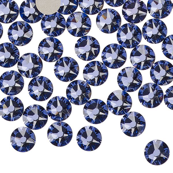 Flat back 288pk tanzanite foil back, Swarovski® 6.32-6.5mm rose round SS30 2088 image number 0