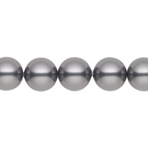 Pearl 100pk dark grey, Swarovski® 10mm round 5810