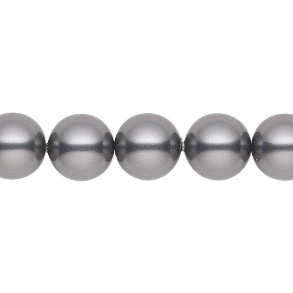 Pearl 100pk dark grey, Swarovski® 10mm round 5810 image number 0