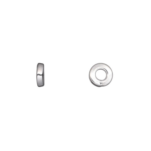 Jump ring, sterling silver, 6mm soldered round square wire, 2mm inside diameter, 12 gauge. Sold per pkg of 2. image number 0