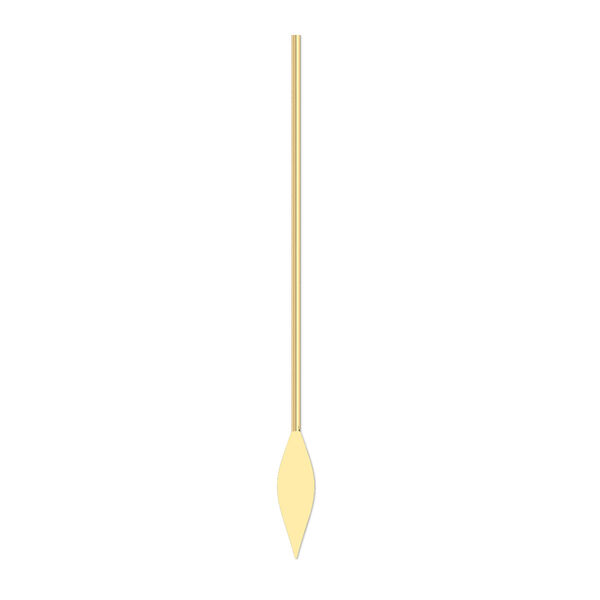 Paddle pin, gold-plated brass, 1-1/2 inch spear style, 22 gauge. Sold per pkg of 100. image number 0