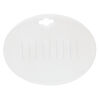 Barrette / brooch card, plastic, frosted clear, 3-1/2 x 2-5/8 inch oval. Sold per pkg of 100. image number 0