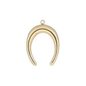 Charm, 14Kt gold-filled, 21x17mm single-sided naja. Sold individually.