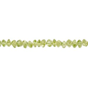Peridot 1pkg1, hand-cut saucer bead natural 13 inch 3x2mm-5x4mm