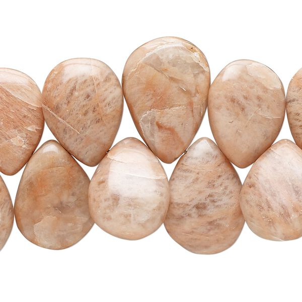 Rose jasper 1pkg1, hand-cut top-drilled puffed teardrop bead natural 7 inch graduated 12x8mm-18x13mm image number 0